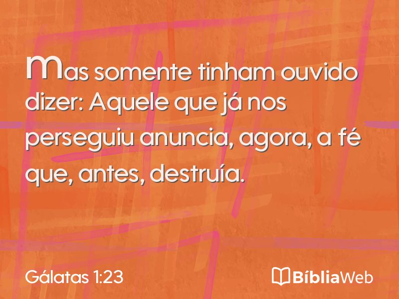 Gálatas 1:23 em imagem para compartilhar