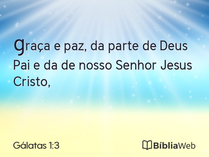 Gálatas 1:3 em imagem para compartilhar