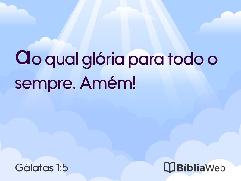 Gálatas 1:5 em imagem para compartilhar