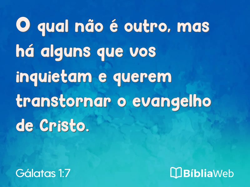 Gálatas 1:7 em imagem para compartilhar