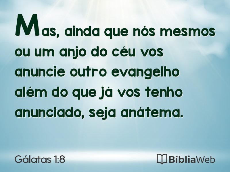 Gálatas 1:8 em imagem para compartilhar
