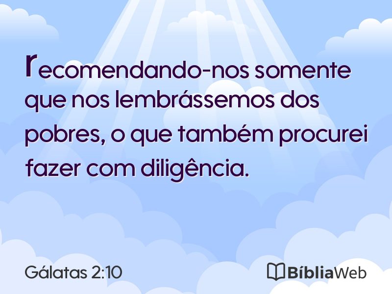 Gálatas 2:10 em imagem para compartilhar