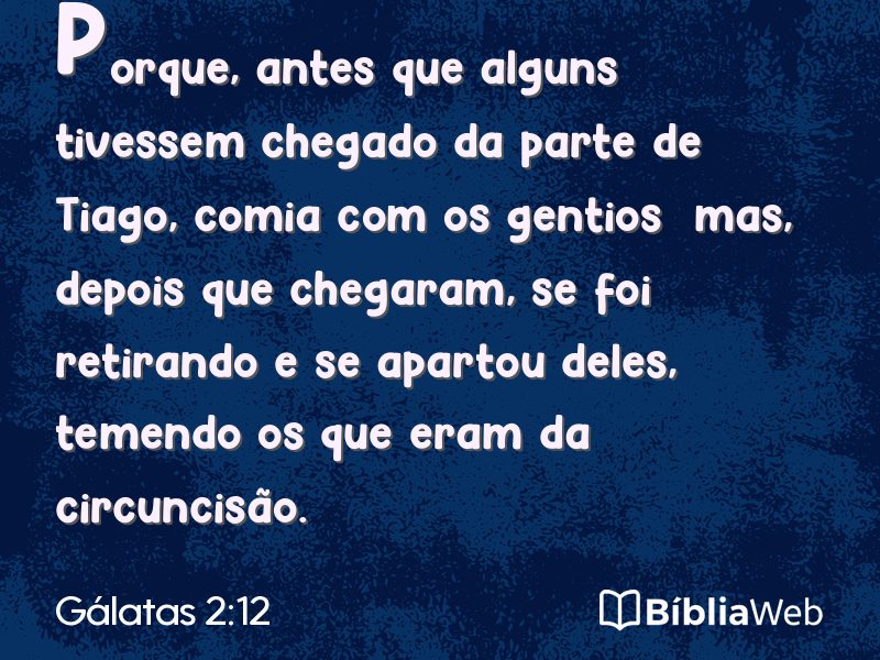 Gálatas 2:12 em imagem para compartilhar