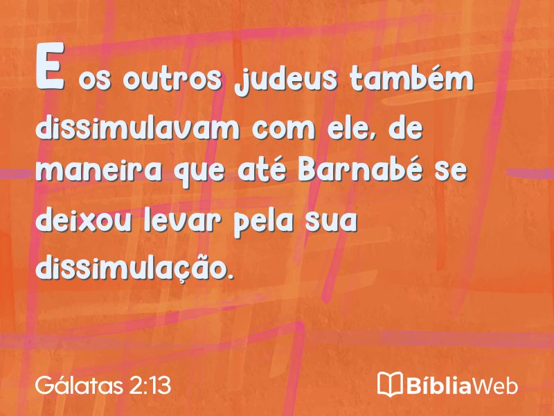 Gálatas 2:13 em imagem para compartilhar