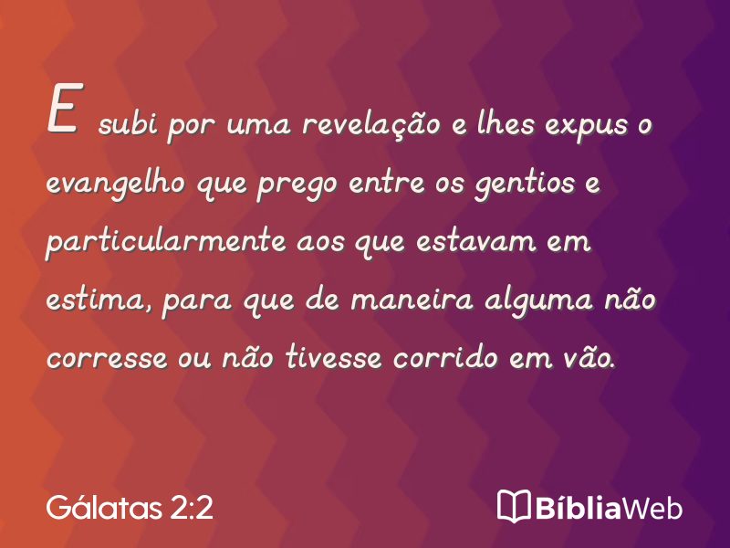 Gálatas 2:2 em imagem para compartilhar