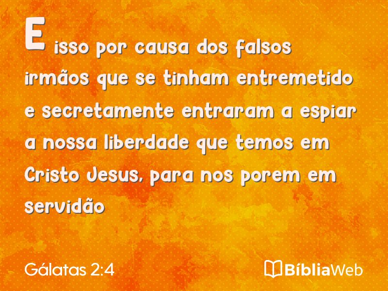 Gálatas 2:4 em imagem para compartilhar