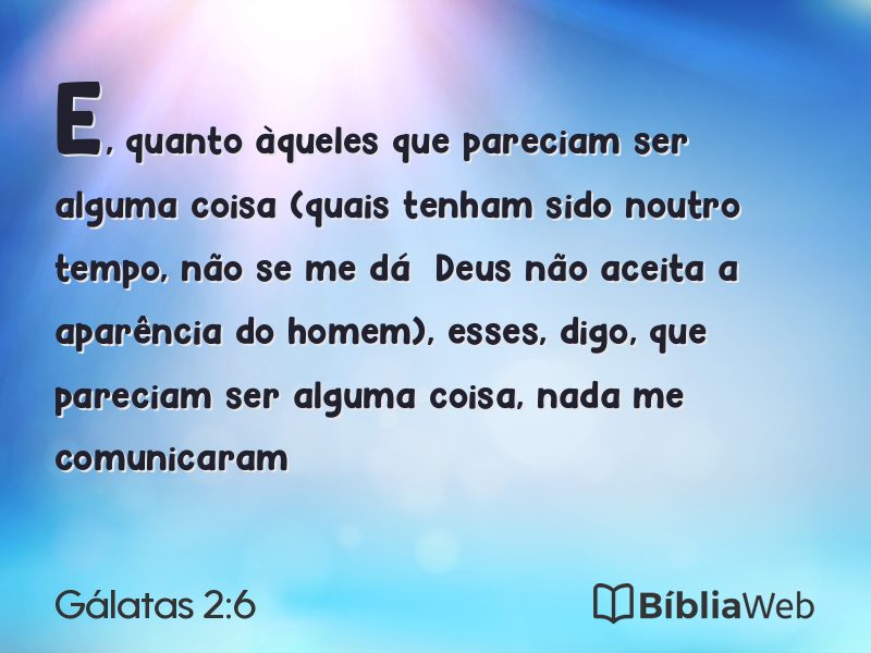 Gálatas 2:6 em imagem para compartilhar