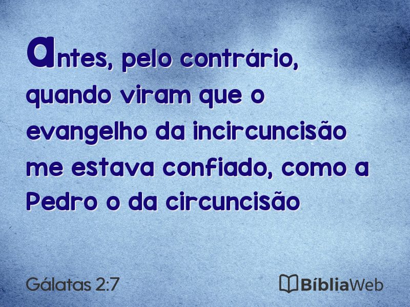 Gálatas 2:7 em imagem para compartilhar