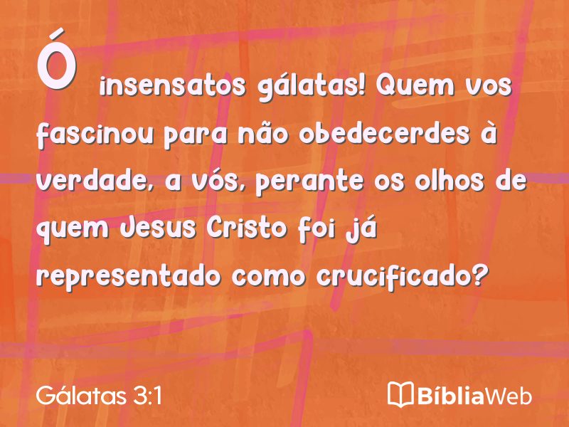 Gálatas 3:1 em imagem para compartilhar