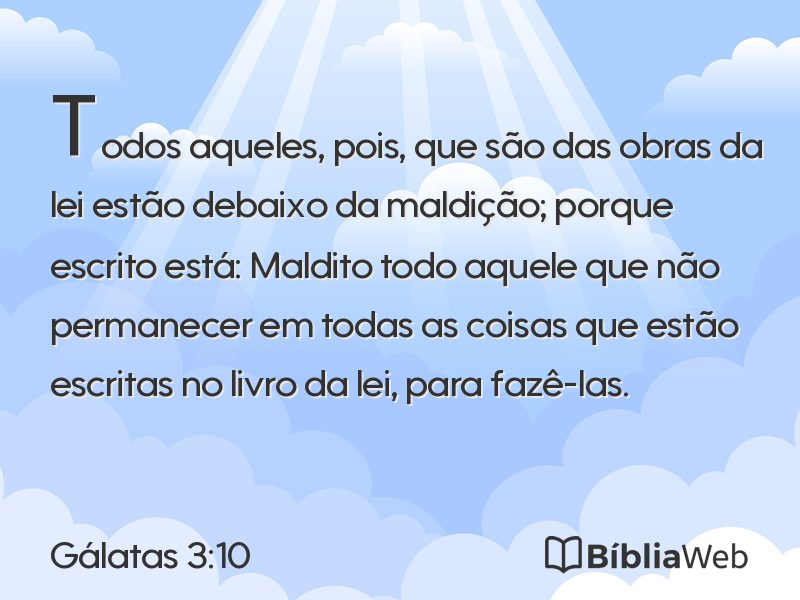 Gálatas 3:10 em imagem para compartilhar