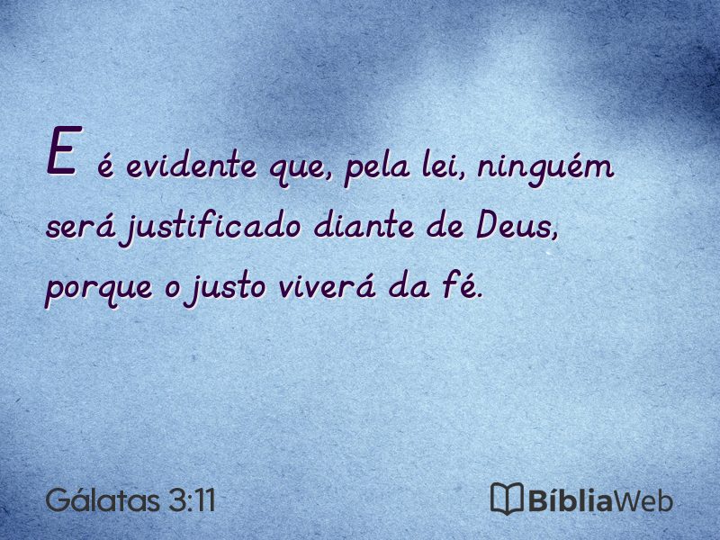 Gálatas 3:11 em imagem para compartilhar