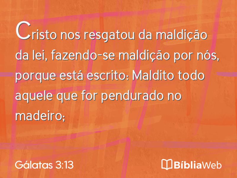 Gálatas 3:13 em imagem para compartilhar