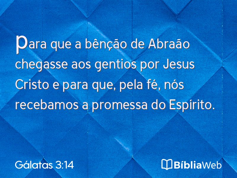 Gálatas 3:14 em imagem para compartilhar
