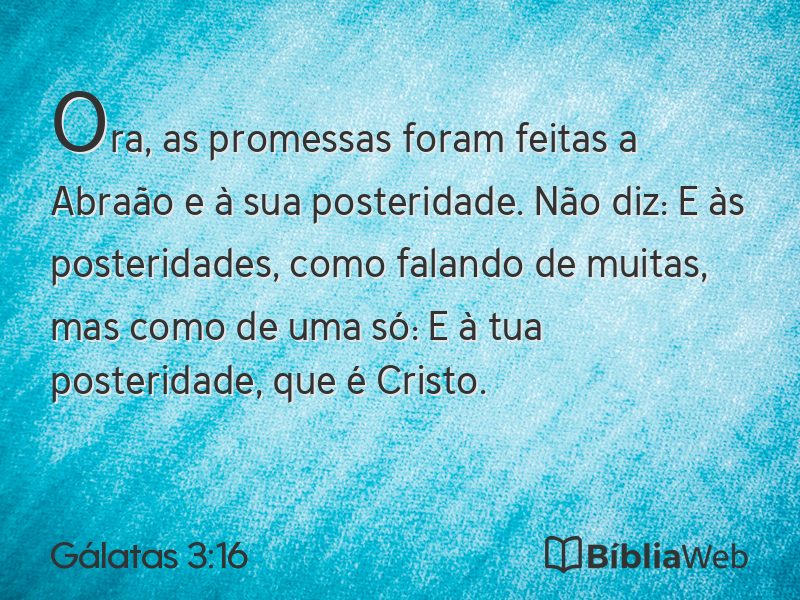 Gálatas 3:16 em imagem para compartilhar
