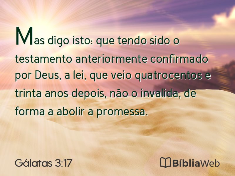Gálatas 3:17 em imagem para compartilhar