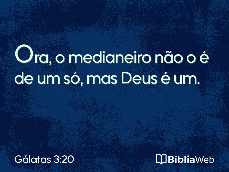 Gálatas 3:20 em imagem para compartilhar