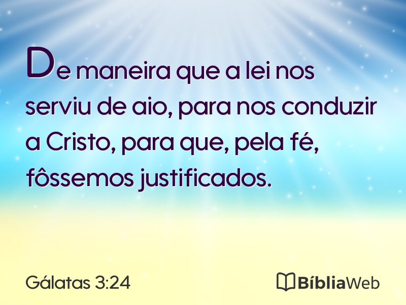 Gálatas 3:24 em imagem para compartilhar