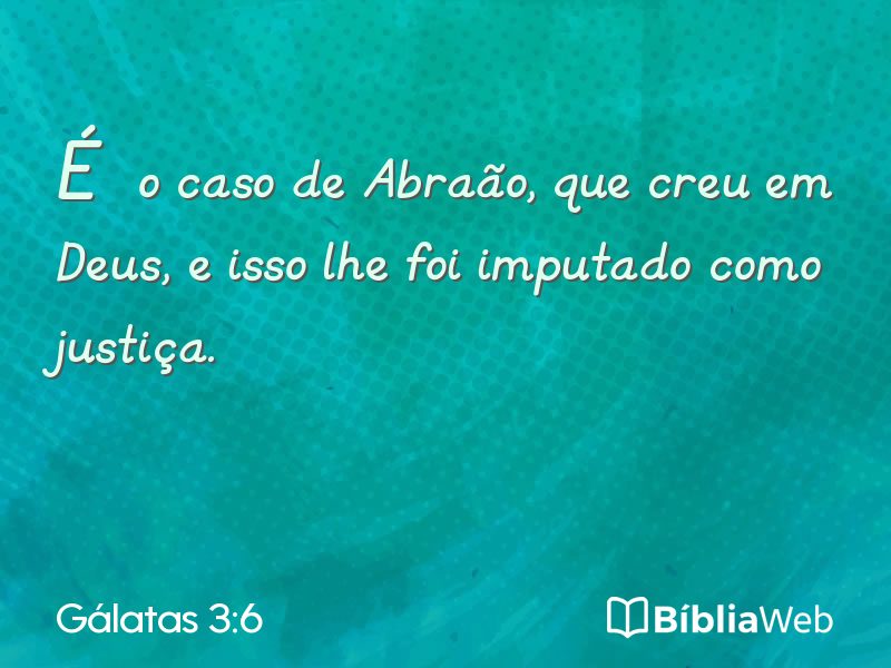 Gálatas 3:6 em imagem para compartilhar