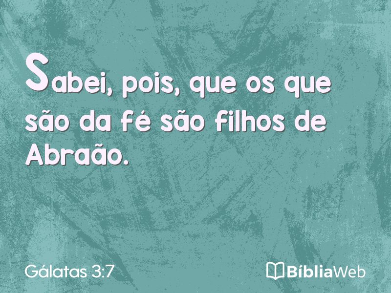 Gálatas 3:7 em imagem para compartilhar