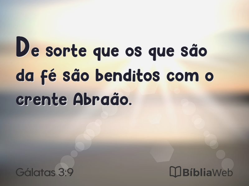 Gálatas 3:9 em imagem para compartilhar