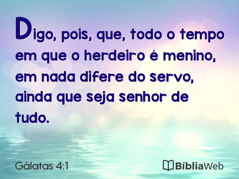 Gálatas 4:1 em imagem para compartilhar