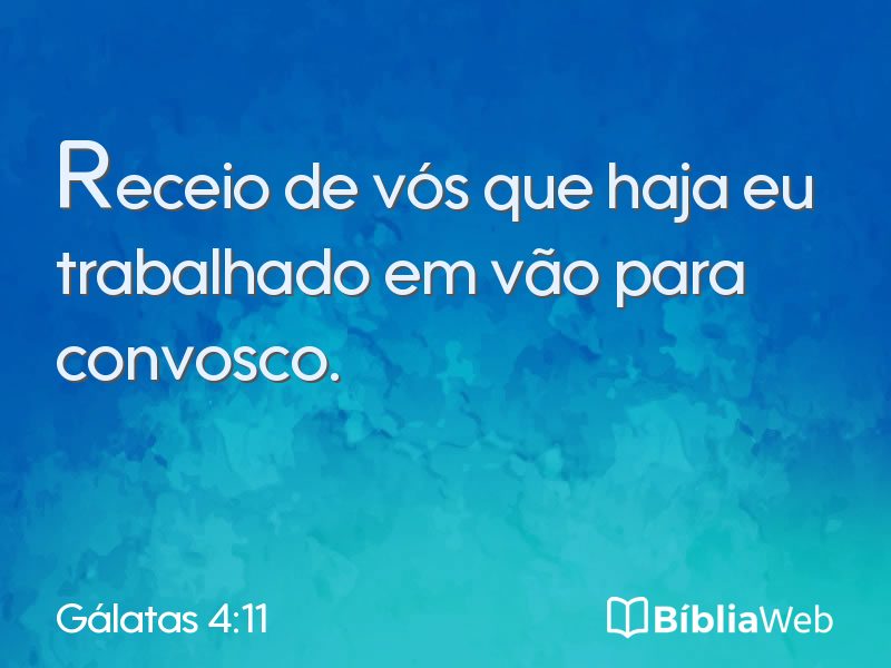 Gálatas 4:11 em imagem para compartilhar