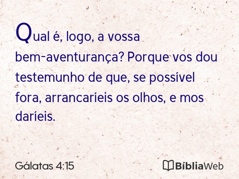 Gálatas 4:15 em imagem para compartilhar
