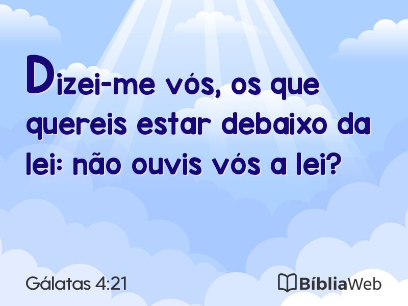 Gálatas 4:21 em imagem para compartilhar