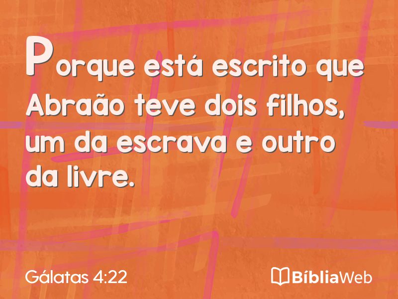 Gálatas 4:22 em imagem para compartilhar