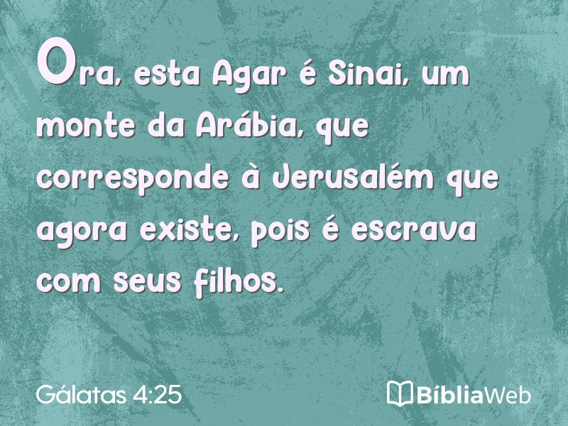 Gálatas 4:25 em imagem para compartilhar