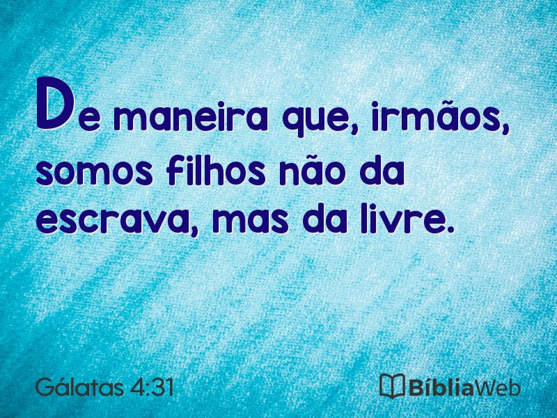 Gálatas 4:31 em imagem para compartilhar
