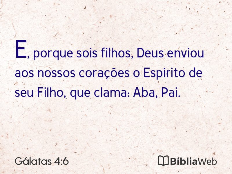 Gálatas 4:6 em imagem para compartilhar