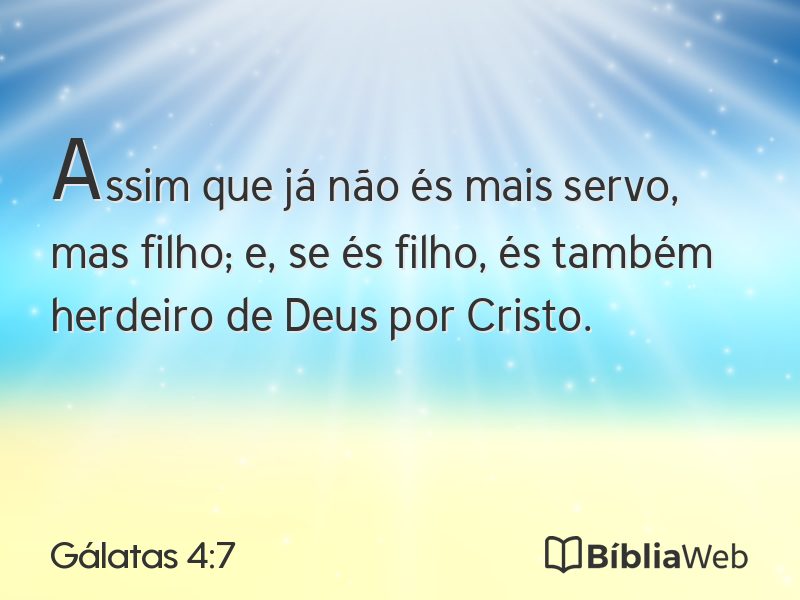 Gálatas 4:7 em imagem para compartilhar