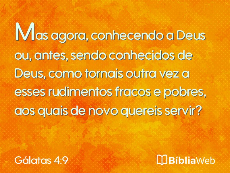 Gálatas 4:9 em imagem para compartilhar