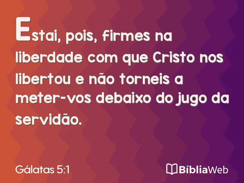 Gálatas 5:1 em imagem para compartilhar