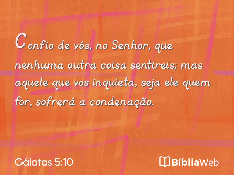 Gálatas 5:10 em imagem para compartilhar