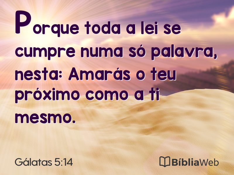 Gálatas 5:14 em imagem para compartilhar