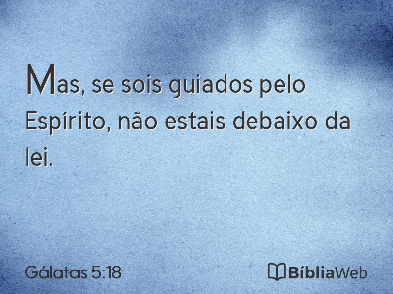 Gálatas 5:18 em imagem para compartilhar