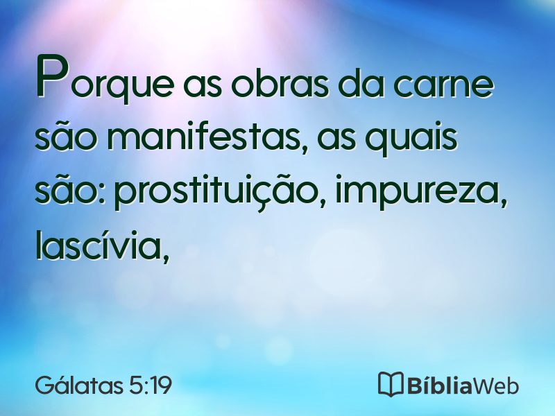 Gálatas 5:19 em imagem para compartilhar