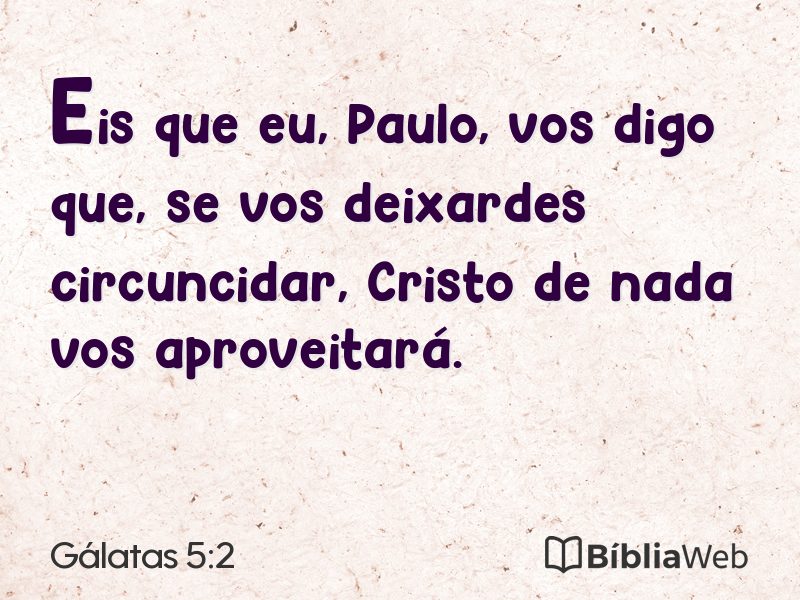 Gálatas 5:2 em imagem para compartilhar