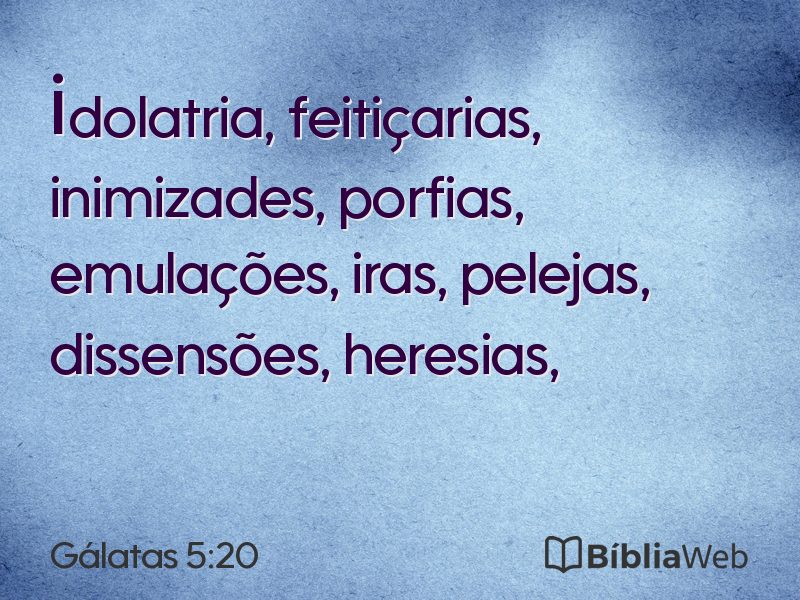 Gálatas 5:20 em imagem para compartilhar
