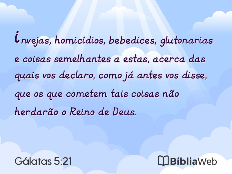 Gálatas 5:21 em imagem para compartilhar