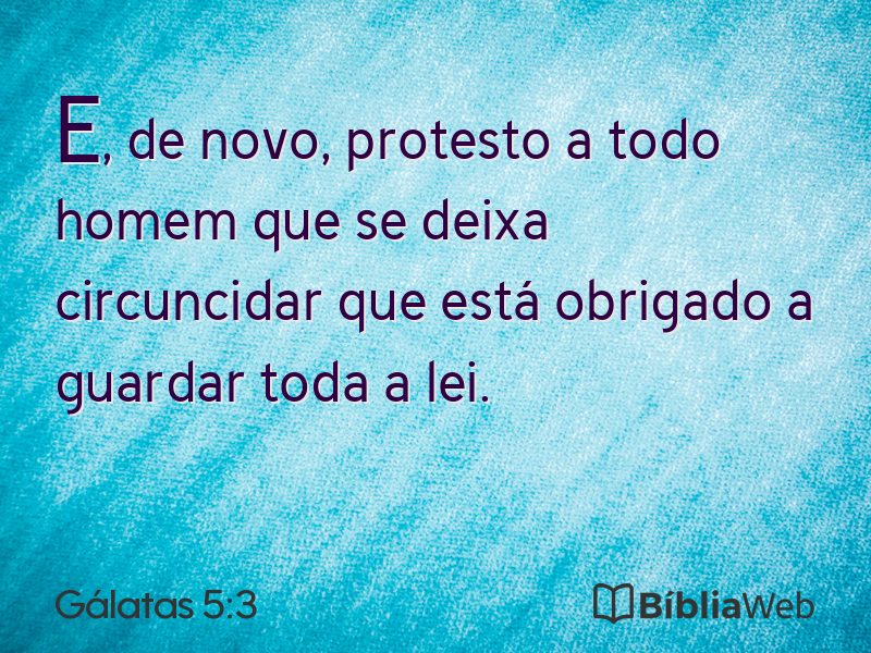 Gálatas 5:3 em imagem para compartilhar
