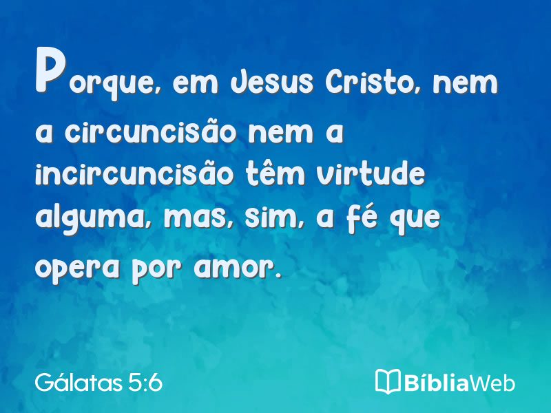 Gálatas 5:6 em imagem para compartilhar
