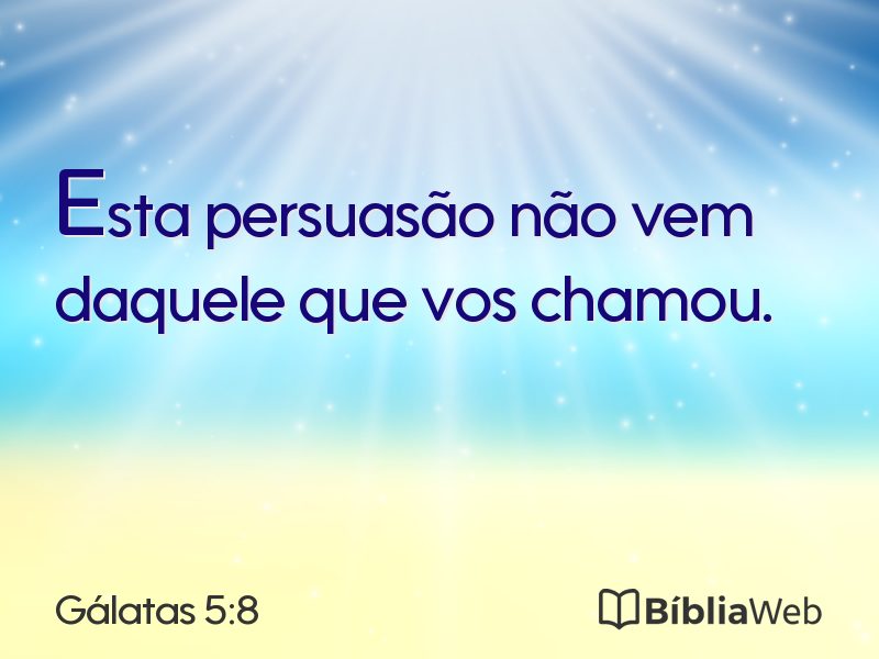 Gálatas 5:8 em imagem para compartilhar