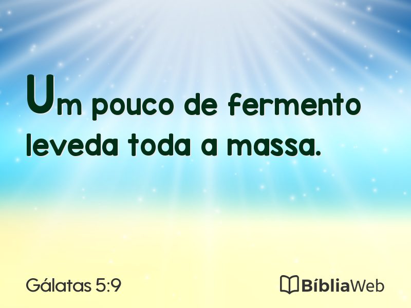 Gálatas 5:9 em imagem para compartilhar
