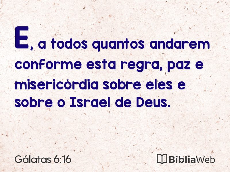 Gálatas 6:16 em imagem para compartilhar