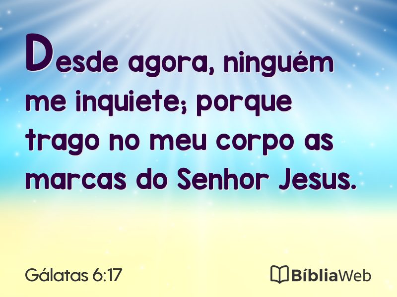 Gálatas 6:17 em imagem para compartilhar