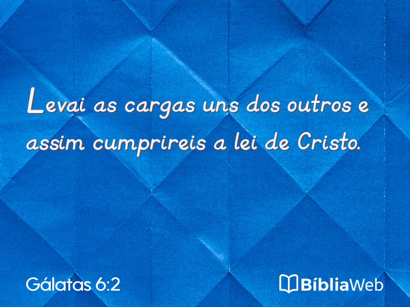 Gálatas 6:2 em imagem para compartilhar