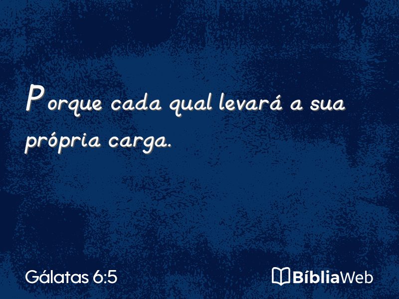 Gálatas 6:5 em imagem para compartilhar